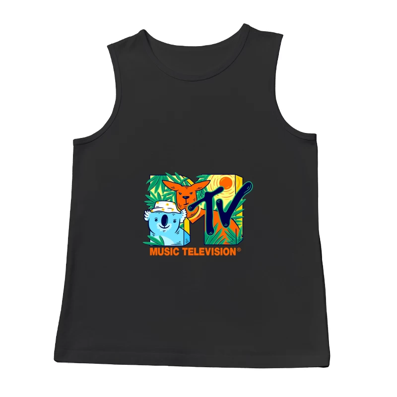 Australisches MTV-Logo mit Koala und Känguru Herren Tanktops
