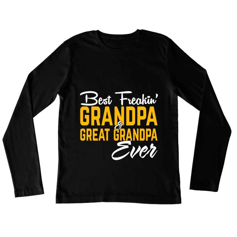 Meilleur Grand-père et Arrière-Grand-père Femme Manches Longues T-Shirt