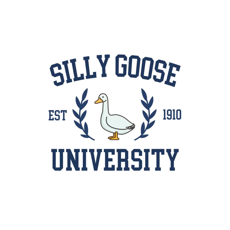 Silly Goose University Vintage-Style Logo Design Mouse Pad