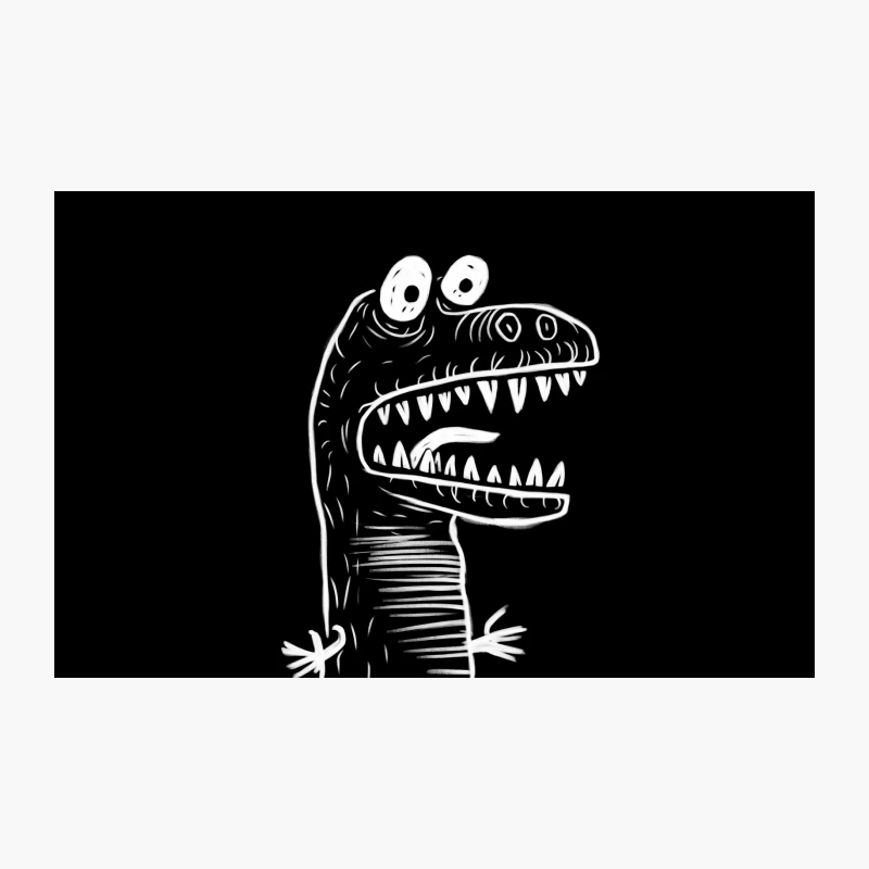 sketch dinosaur cartoon monster teeth creature Travel Mug