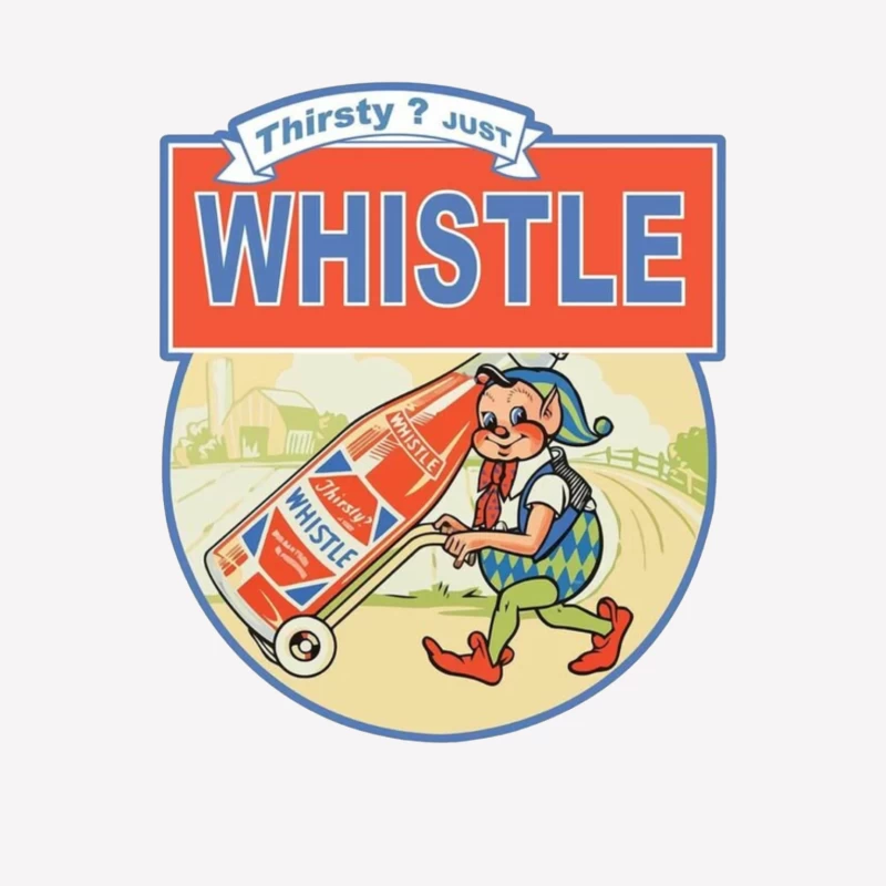 Thirsty Just Whistle logo Male T-Shirt