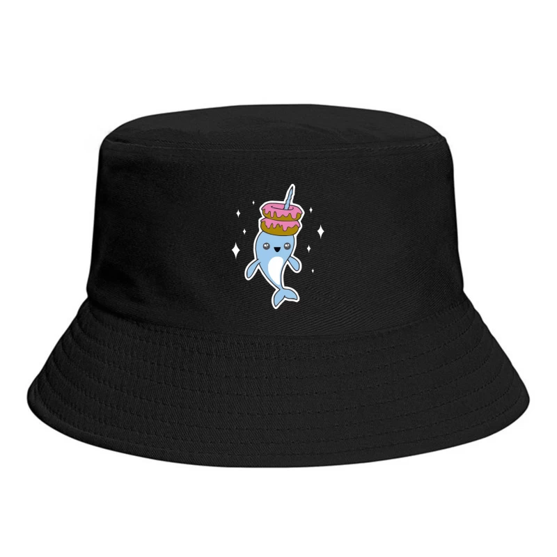 Narwhal Donuts Kawaii Cute Unicorn Harajuku Sweet Cool Awesome Bucket Hat