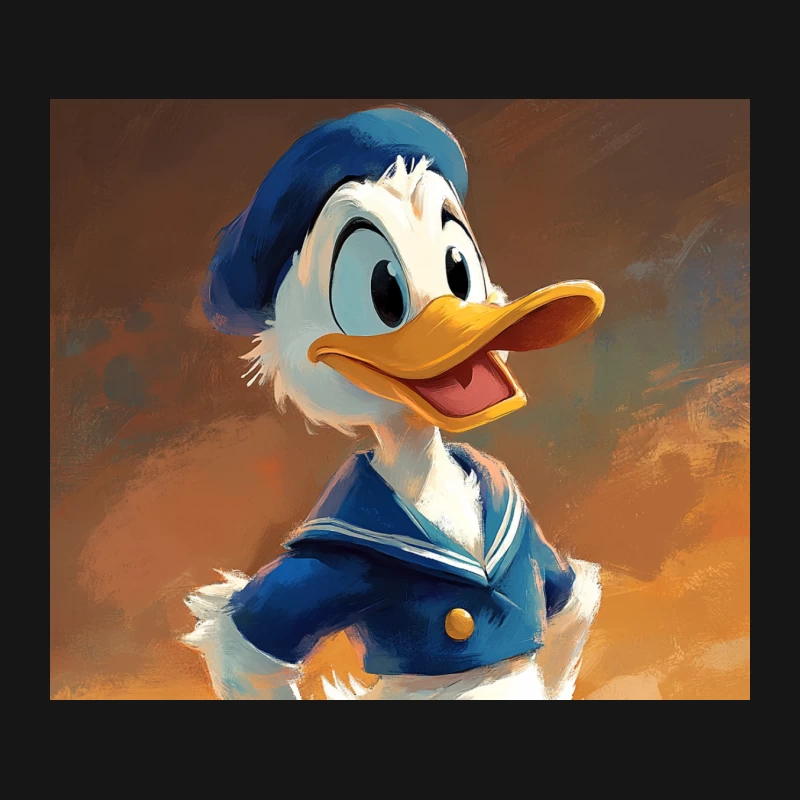 Iconic Donald Duck Portrait in Sailor Attire Mouse Pad