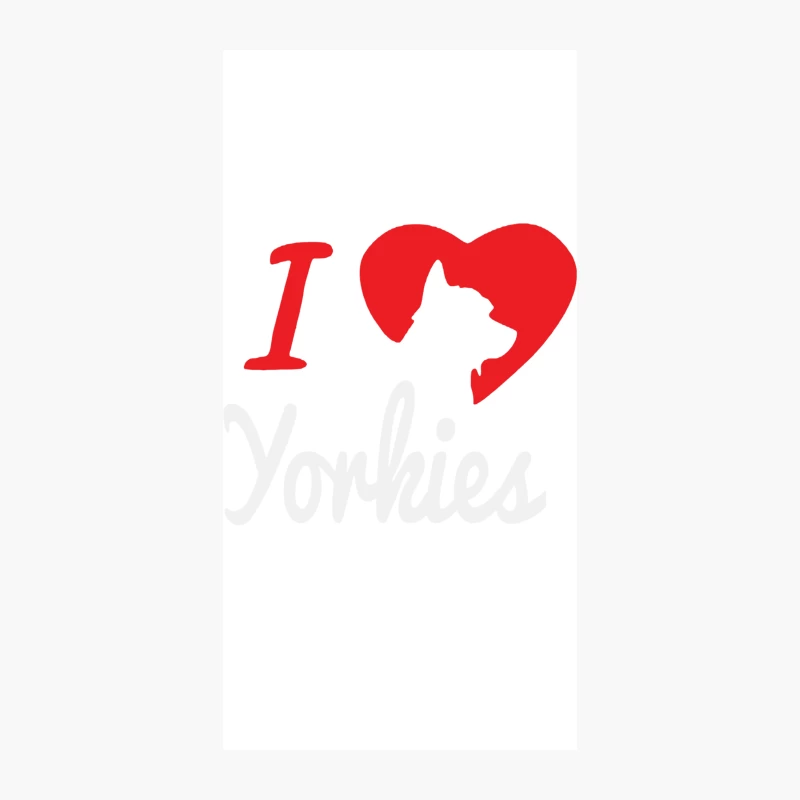 I Love Yorkies Dogs iPhone Case