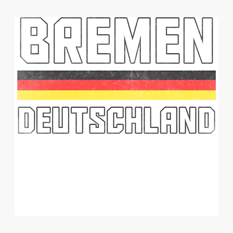 Bremen  Germany Faded Style Region Design Throw Pillow