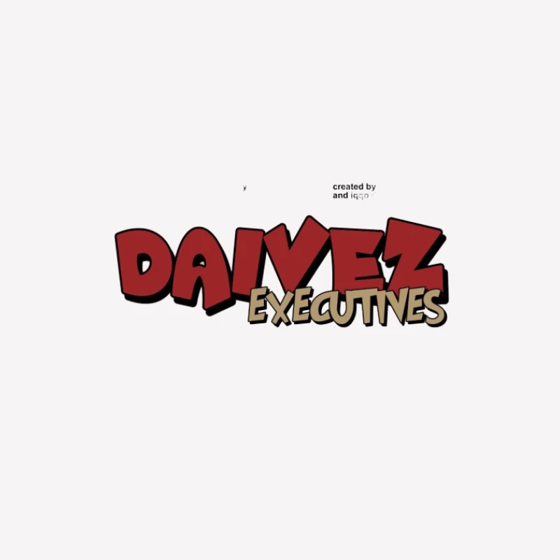 Daivez Executives Logo in Rot und Beige Herren T-Shirt