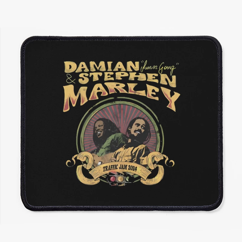 Retro Reggae Concert Poster: Traffic Jam 2024 Mouse Pad