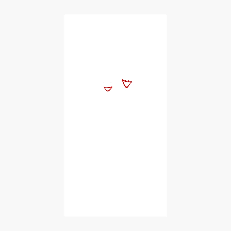 Minimalist Red Smile Abstract iPhone Case