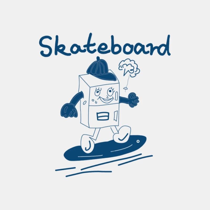 Roboter auf Skateboard mit Mütze Herren Tanktops