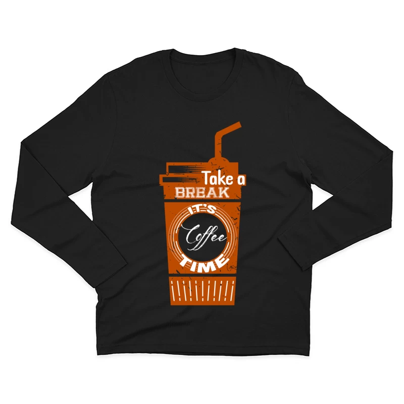 Prendre une pause café Homme Manches Longues T-Shirt