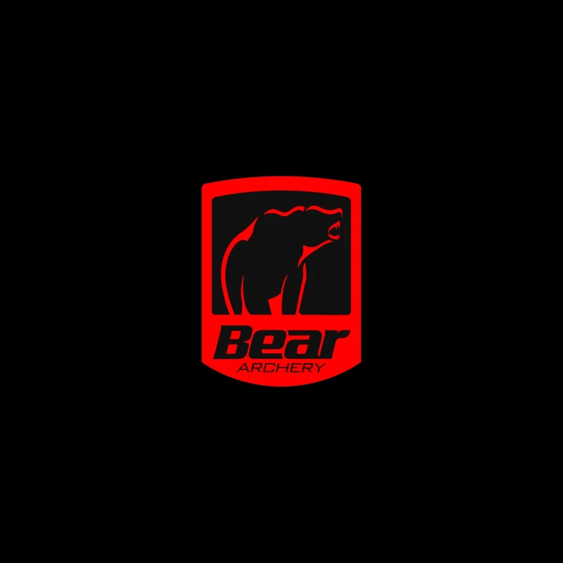 Bear Archery Company Red Logo Design Travel Mug