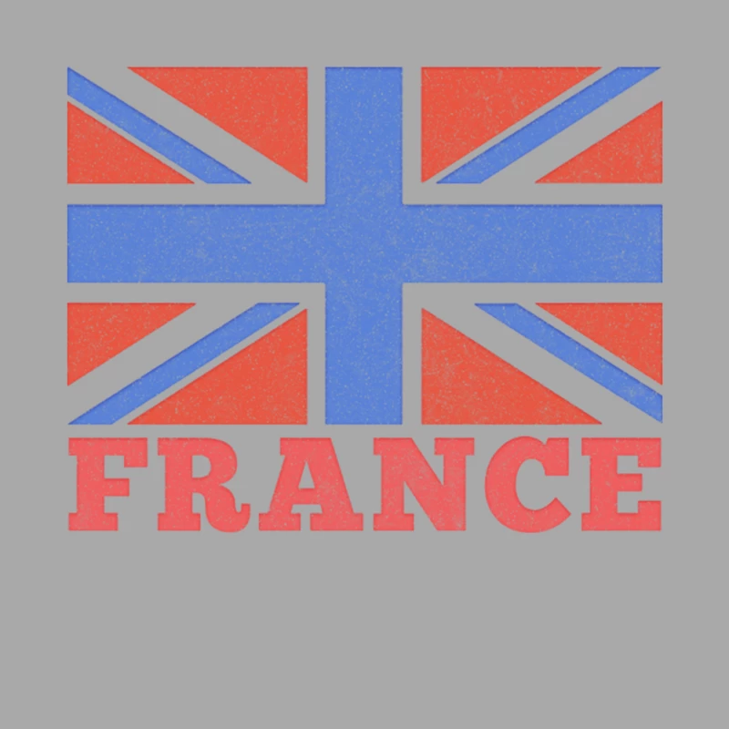 France  Union Jack Parody Design Male Pullover Hoodie