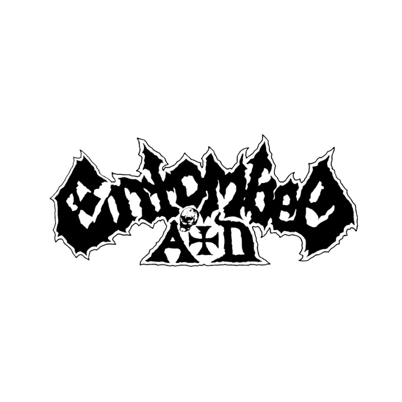 Entombed Black Logo Pin