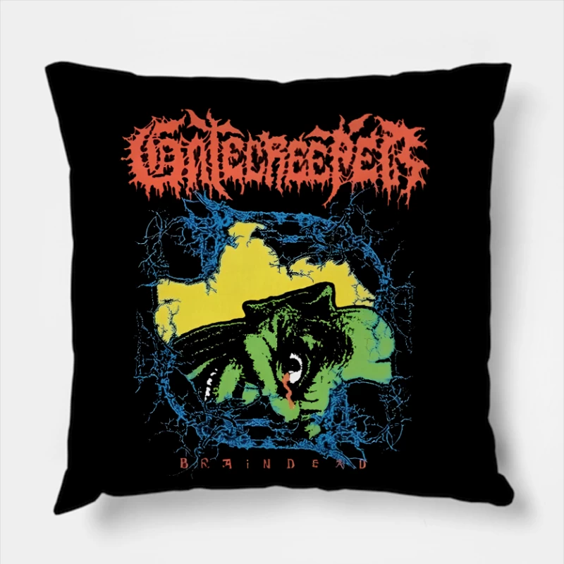 Gatecreeper Brain Dead Throw Pillow