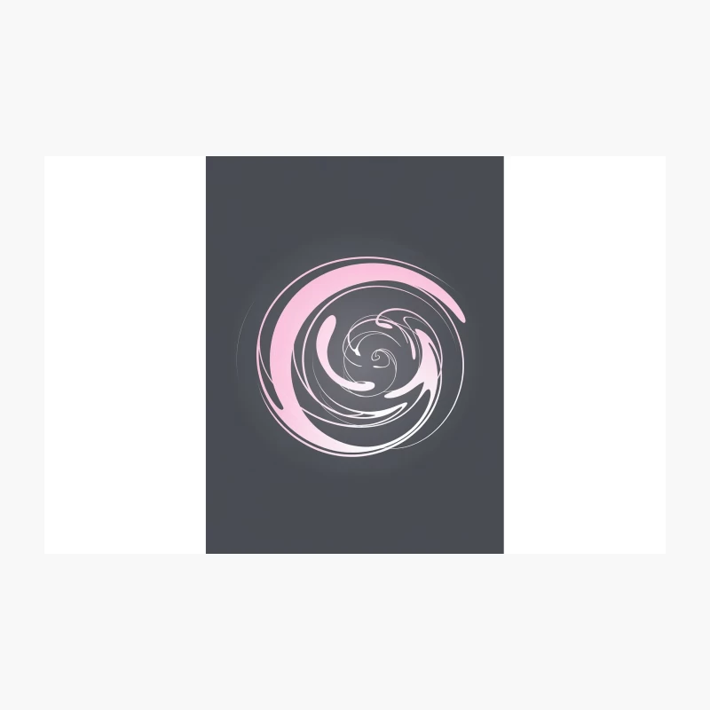 Pink Spiral Abstract Minimalist Logo Design Travel Mug