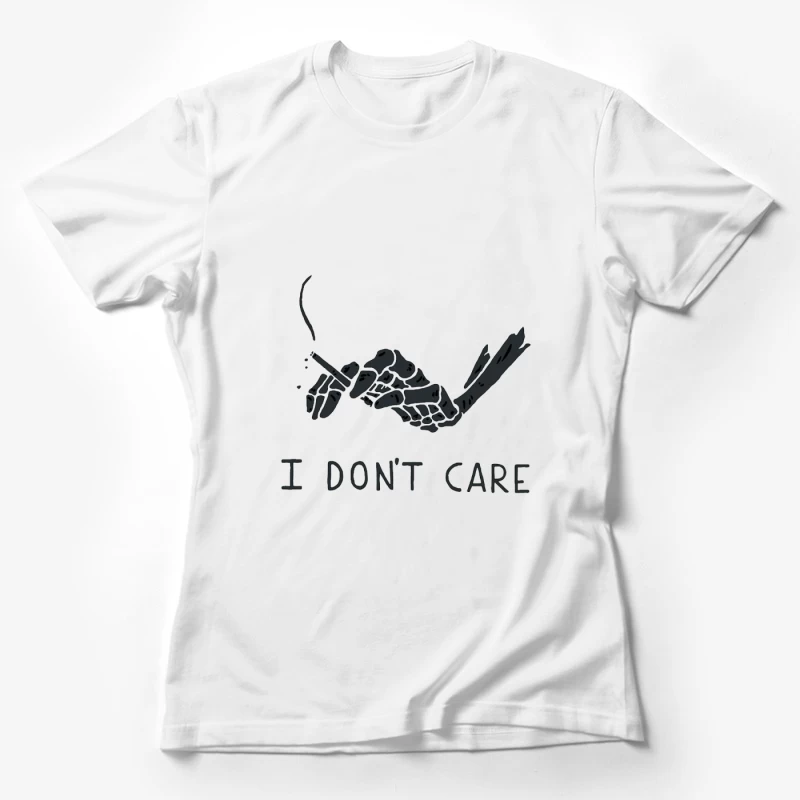 Skeleton Hand with Cigarette and Indifference Female T-Shirt