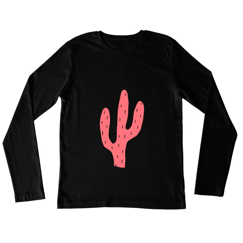 Illustration de cactus rose Femme Manches Longues T-Shirt