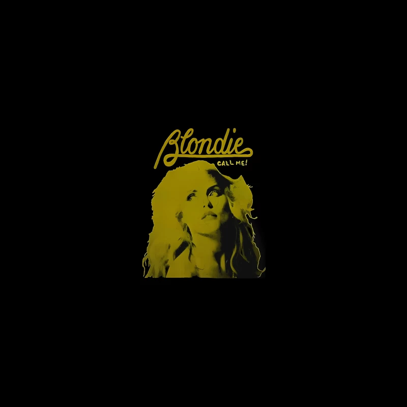 Vintage Blondie "Call Me" Album Cover in Yellow Monochrome Coffee Mug