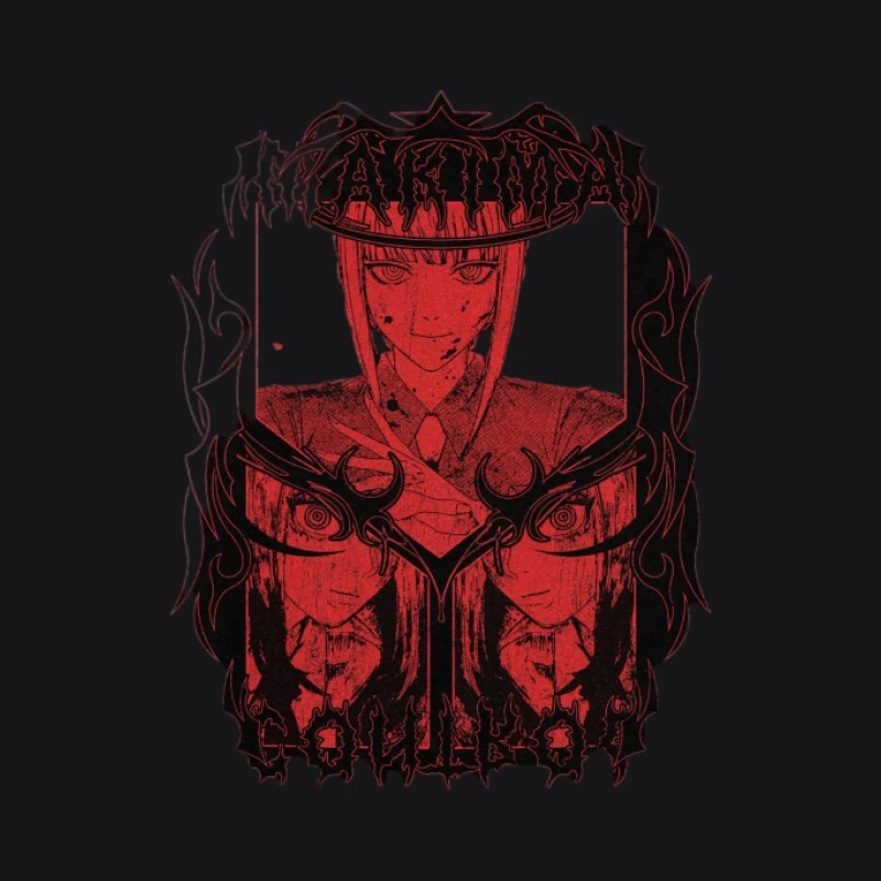 Akuma Anime Design Herren Pullover Hoodie