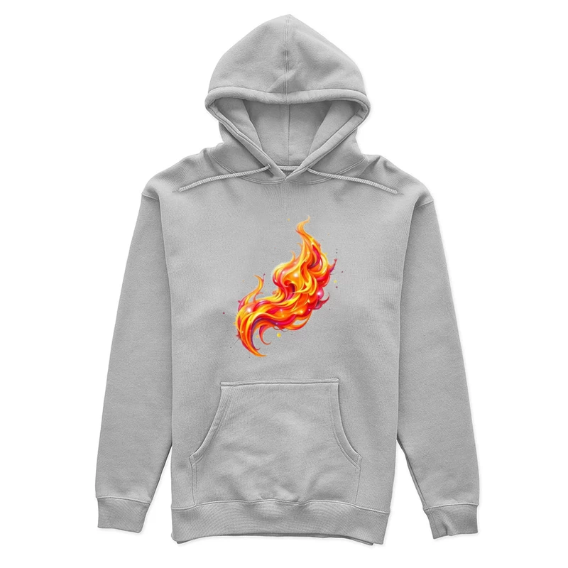 Vibrant Watercolor Fire Flame Art Female Pullover Hoodie