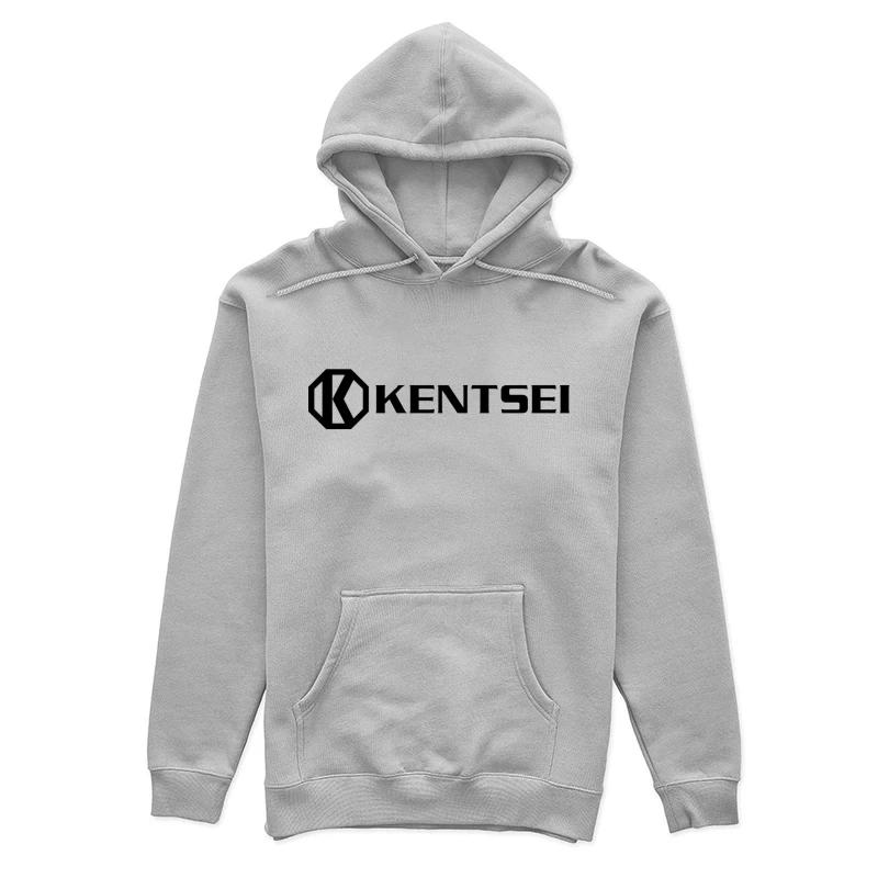 Kensei Black and White Geometric Brand Logo Female Pullover Hoodie