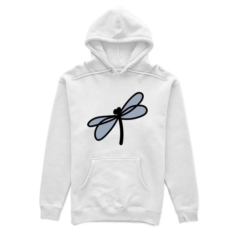 Libellule stylisée en vol Femme Sweat à capuche