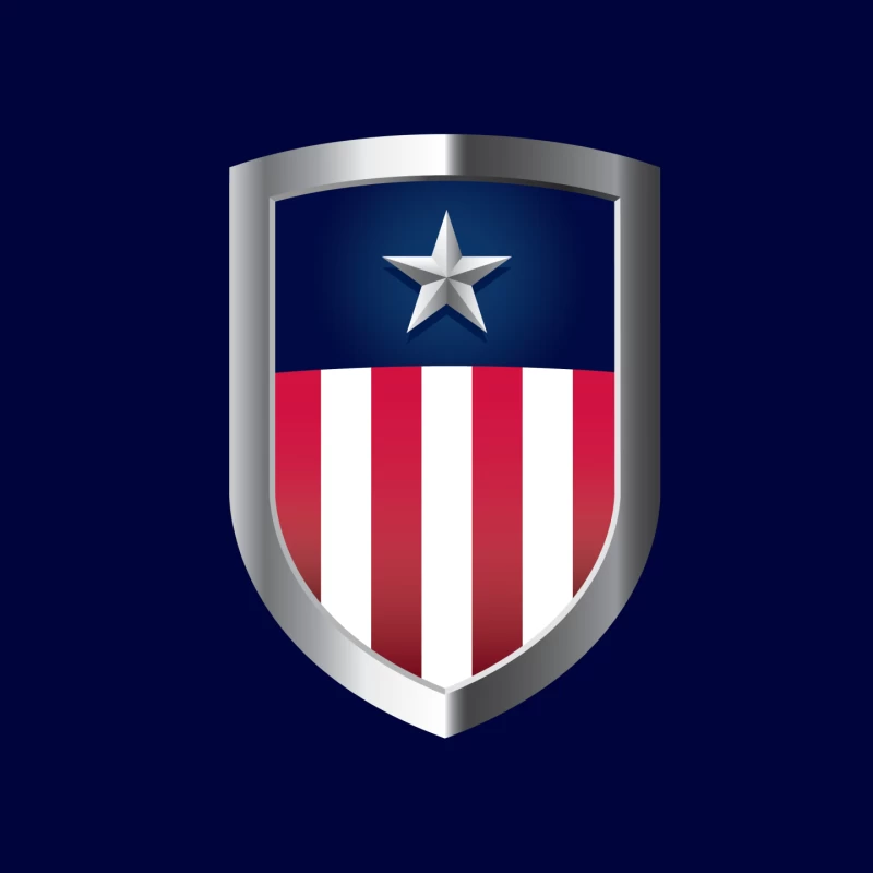 Star and Stripes Shield Mouse Pad