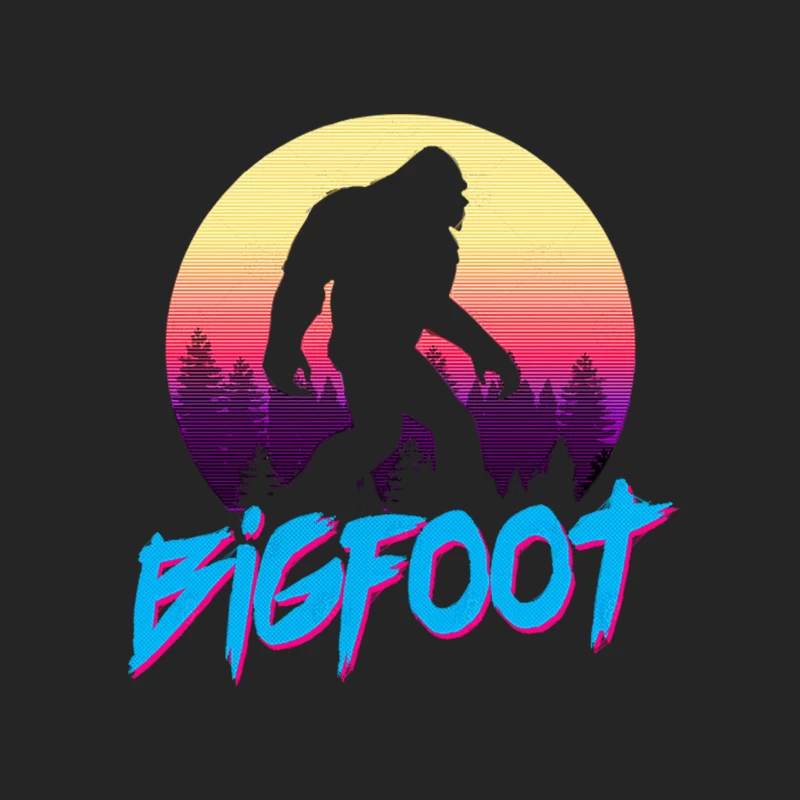 Bigfoot - Retro Aesthetic Tribute Design Male Pullover Sweatshirt