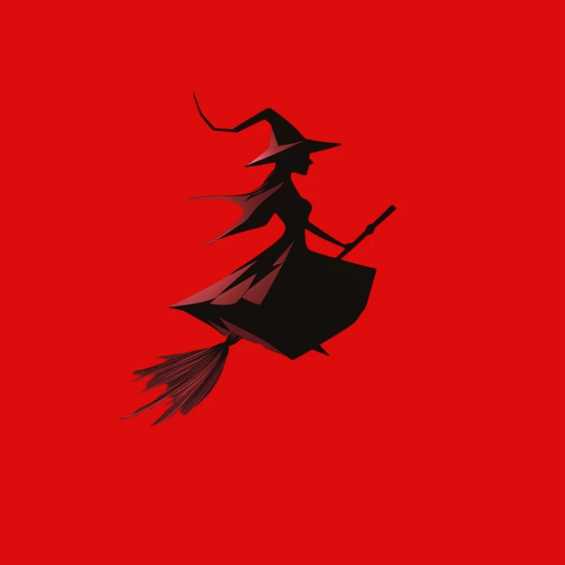 Halloween Witch Silhouette Flying on Broom Male Tank Top