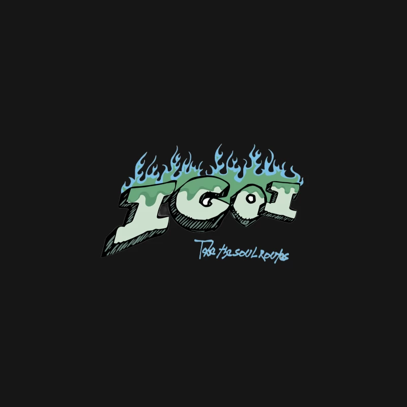 IGOT Grafik mit Flammen und Text Damen Langarm T-Shirt