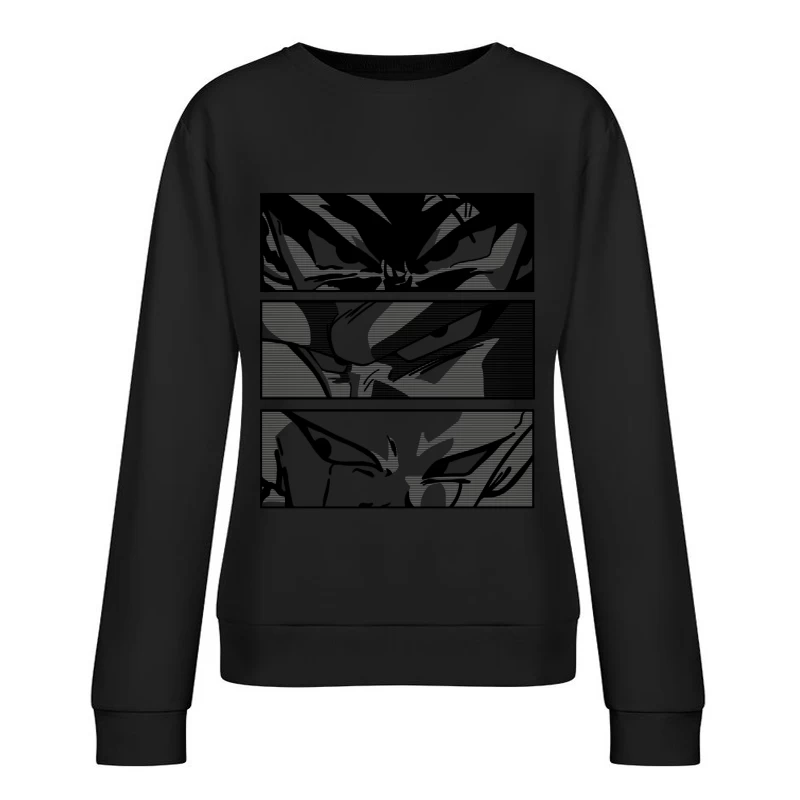 Mysteriöse Comic-Silhouette Damen Pullover Sweatshirt