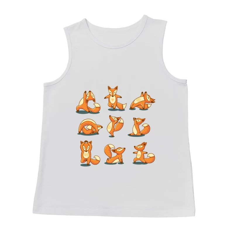 Renards mignons en yoga Homme Débardeur