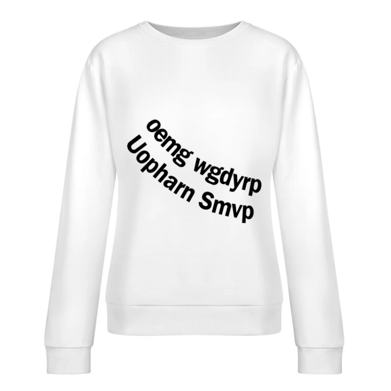 Kryptische Buchstaben in Bogen Damen Pullover Sweatshirt
