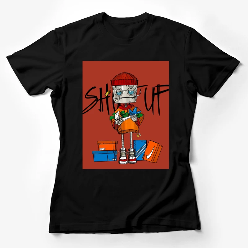 Streetwear Robot Female T-Shirt