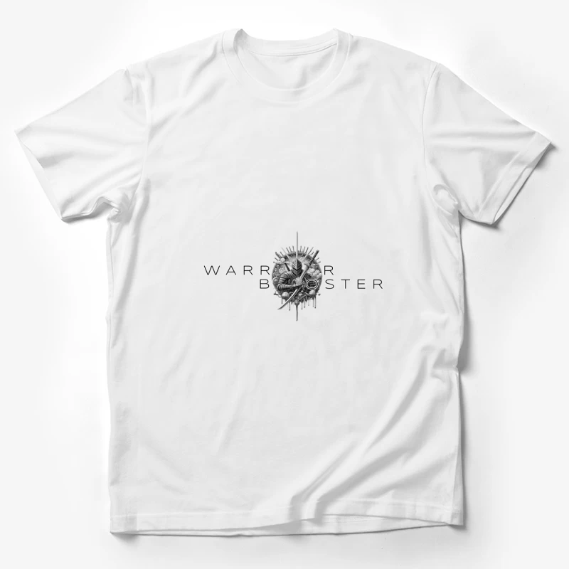 Warrior Booster Medieval Helmet Logo Design Male T-Shirt