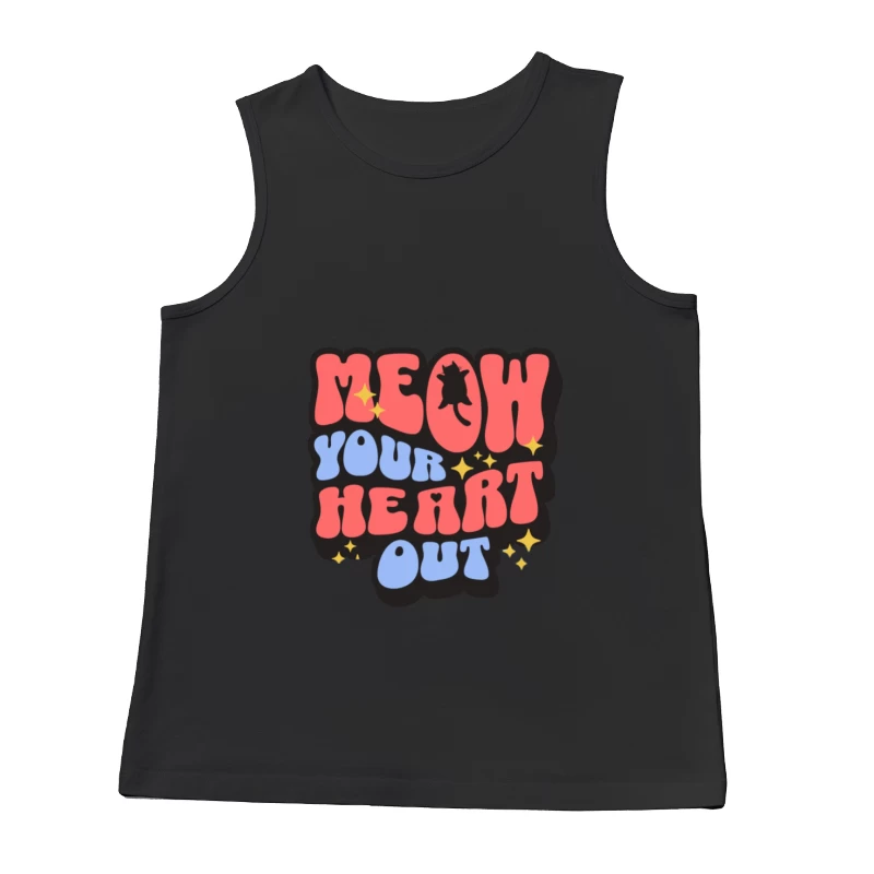 Meow-Motiv mit Herzen Herren Tanktops