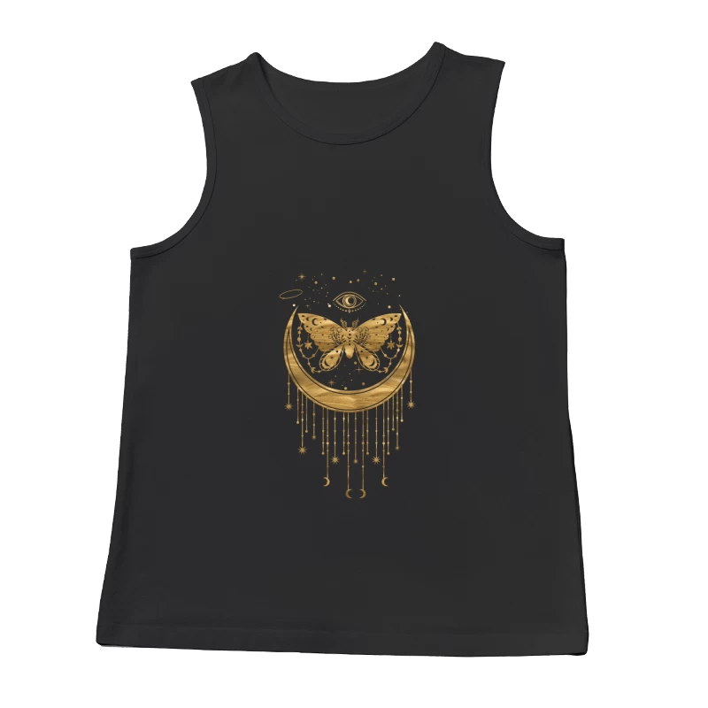 Mystisches Mond-Design mit Schmetterling Herren Tanktops