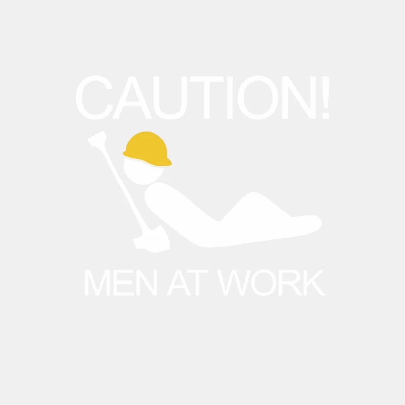 Caution Men At Work Male Tank Top