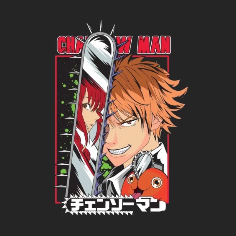 Chainsaw Man Anime Poster Herren Pullover Sweatshirt