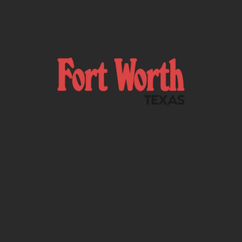 Fort Worth, TX  Retro-Style Typography Design Baseball Cap