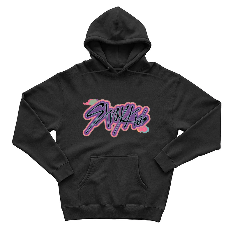 Retro Neon Graffiti Typography Art Male Pullover Hoodie