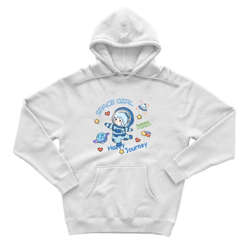 Fröhliche Reise mit dem Weltraummädchen Herren Pullover Hoodie