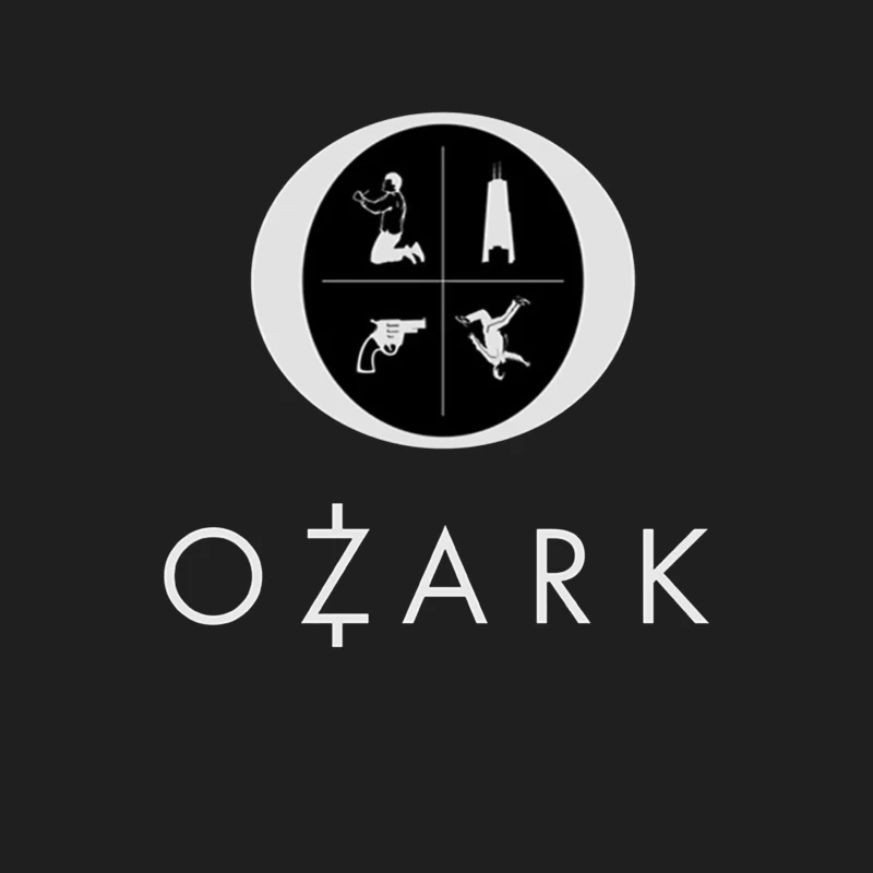 Ozark TV Series Logo with Symbolic Elements Male Tank Top