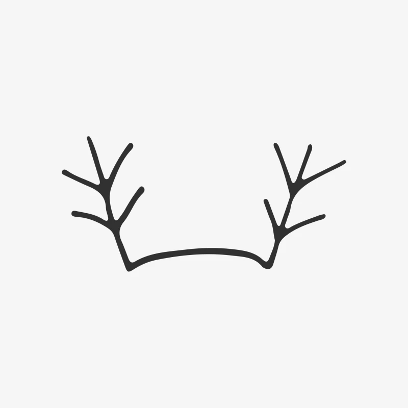 Cornes de cerf illustration minimaliste Homme Sweat-shirt à enfiler