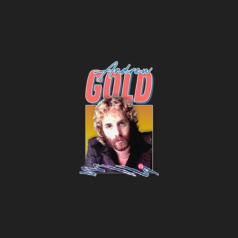 Andrew Gold  Reto 80s Style Fan Design Bucket Hat