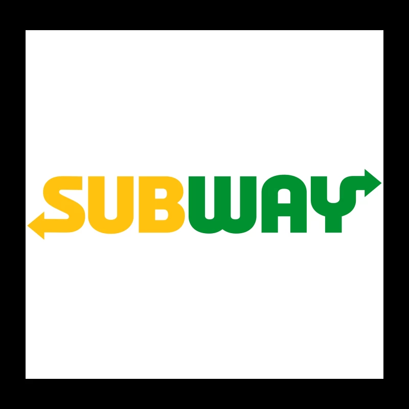 Subway Restaurant Logo Design Throw Pillow