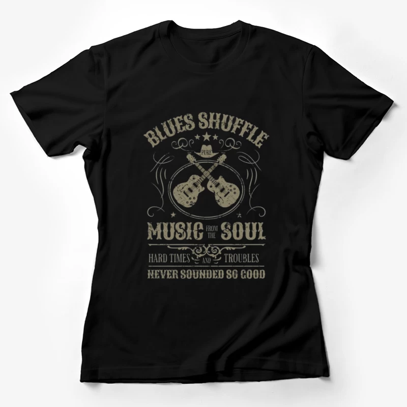 Blues Shuffle Musikdesign Damen T-Shirt