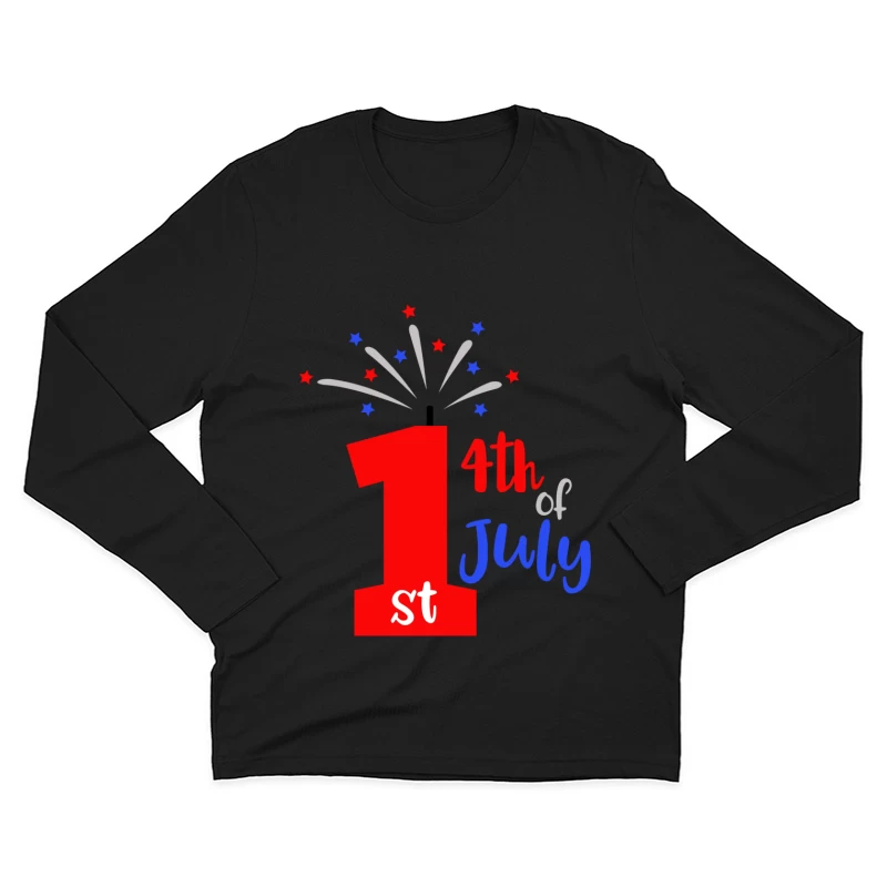 Célébration du Premier 4 Juillet Homme Manches Longues T-Shirt