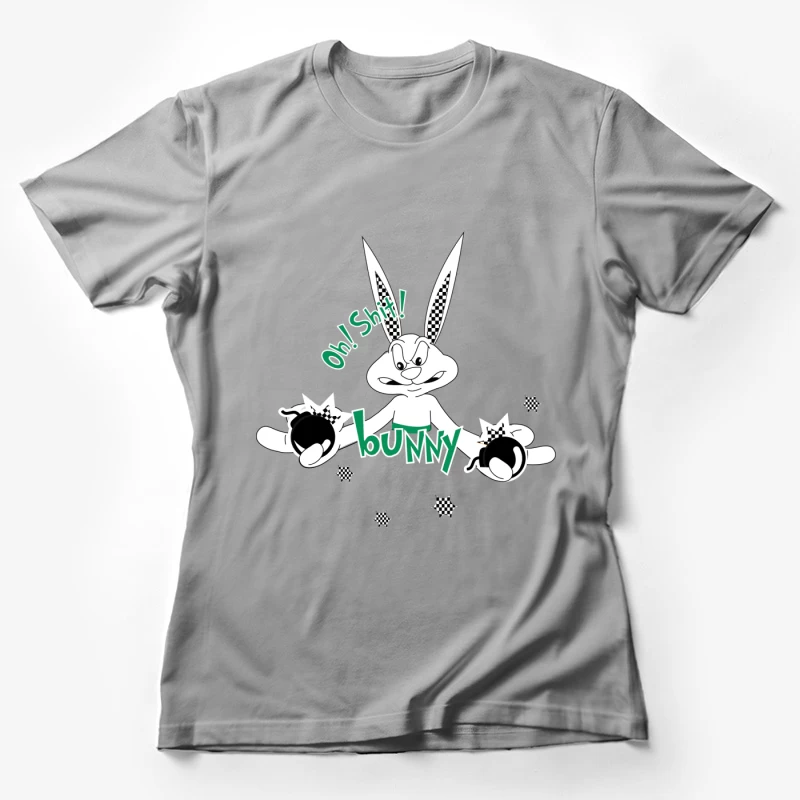 Comic-Hase mit Bomben Damen T-Shirt