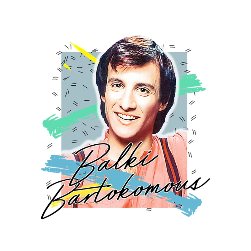 Balki Bartokomous  1980s Aesthetic Fan Art Design Tapestry